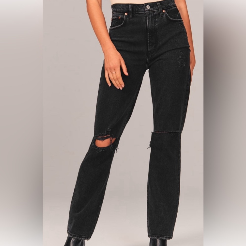 Abercrombie and Fitch 90s Straight Ultra High Rise|Curve Love|Size 6 long|